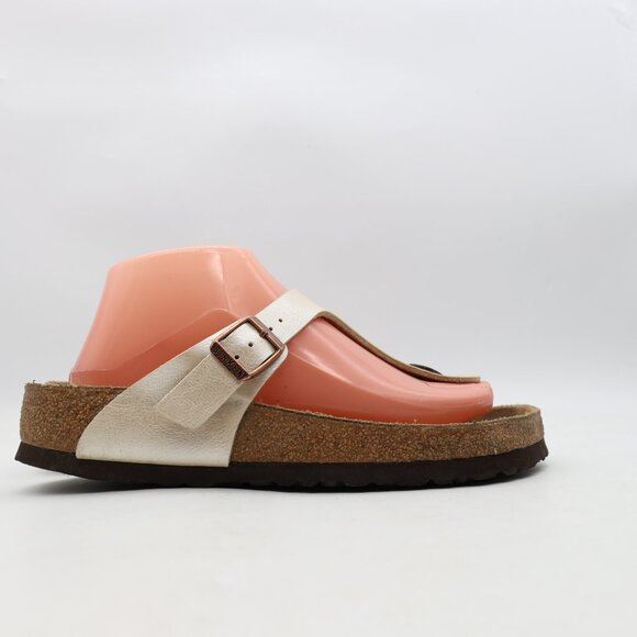 Birkenstock Gizeh Women's Size EU 39 US 8 Flip Flop Sandals Silver Birko-Flor - Picture 1 of 9